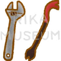 Wrench and bar レンチとバールのイラスト