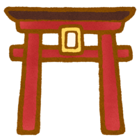 Gate at the entrance of a Shinto shrine 鳥居のイラスト