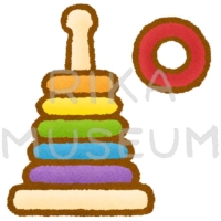 Quoits おもちゃの輪投げのイラスト