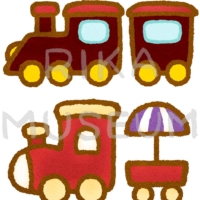 Train おもちゃの電車のイラスト