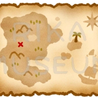 宝の地図のイラスト
