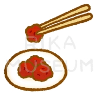 Salted Japanese apricot 梅干しのイラスト