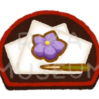 Japanese sweets are well known for their variety and artistic beauty 桔梗の練り切りのイラスト