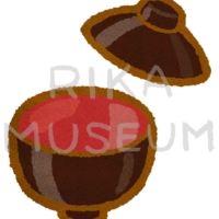 A soup bowl of Japanese lacquerware お椀のイラスト