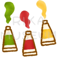 水彩絵の具のイラスト