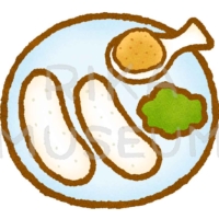 White sausages ミュンヘン名物の白ソーセージのイラスト