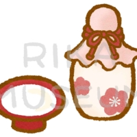 ひな祭りの白酒のイラスト