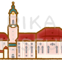 Wies church ドイツの世界遺産であるヴィース教会のイラスト