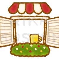 お洒落な窓のイラスト