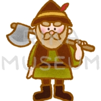 おとぎ話に登場する木こりのイラスト