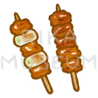 Grilled chicken on sticks 焼き鳥のイラスト