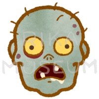 ハロウィンのゾンビのイラスト