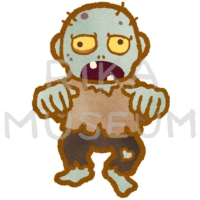 ハロウィンのゾンビのイラスト