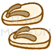 Traditional Japanese  sandals 草履のイラスト
